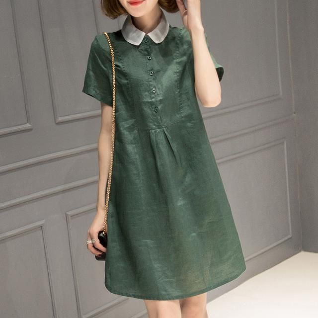 妈妈55岁，每天穿这棉麻衫太洋气了，街坊领居见了都夸太年轻