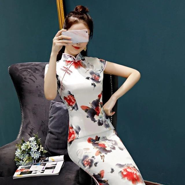 时尚无袖莫代尔旗袍，穿出精气神儿，穿出民族范儿!