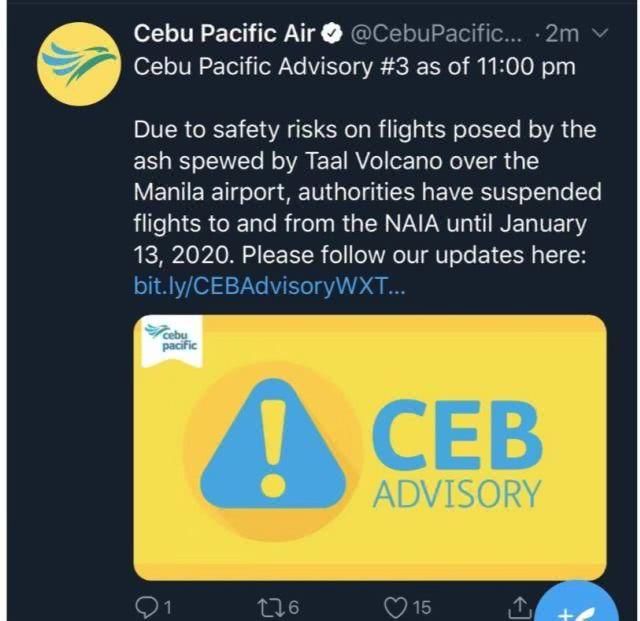 马尼拉机场暂停了吗