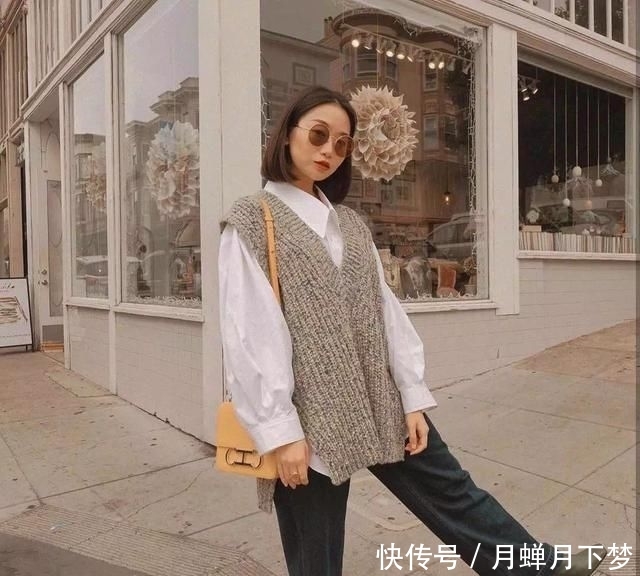 气质:衬衫怎样穿更时髦?搭配马甲,高级又好看