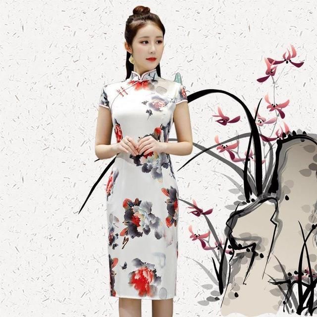 时尚无袖莫代尔旗袍，穿出精气神儿，穿出民族范儿!