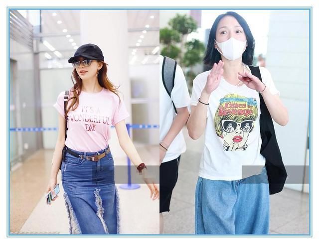 当43岁周迅与43岁林志玲同现机场，才知道拥有一颗少女心有多重要