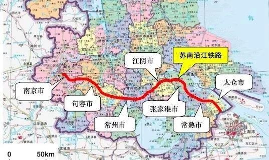 沪宁间第3条高铁南沿江城铁开工，苏州到南京距离有望缩短至1小时