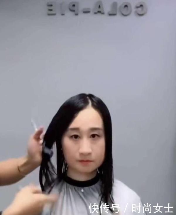 方脸大妈换发型，脸大的像是加了特效，做完内扣后脸小了一半