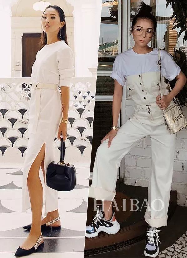 小个子夏日穿搭特辑!身高不足160cm的她们，怎么穿才能显高又时髦