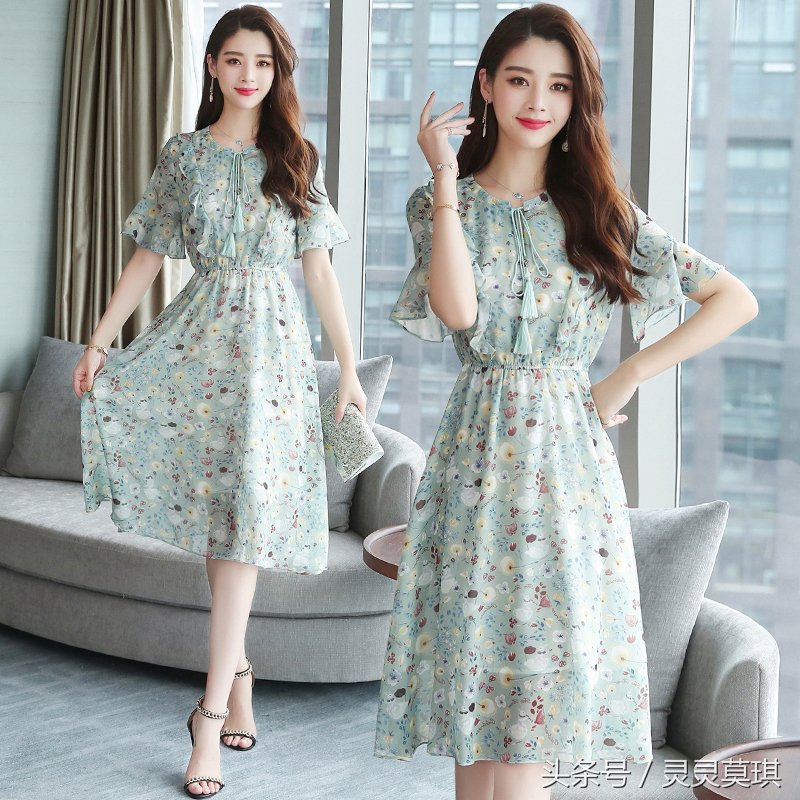 老婆你真美，穿上这“小蛮腰”裙，气质高雅有女人味，洋气极了