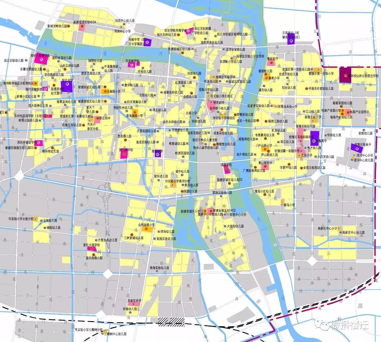宿迁出台中心城区基础教育设施布局规划(2017