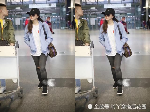 伊能静一身少女打扮现机场，49岁美成20岁！网友：好看的是身材！