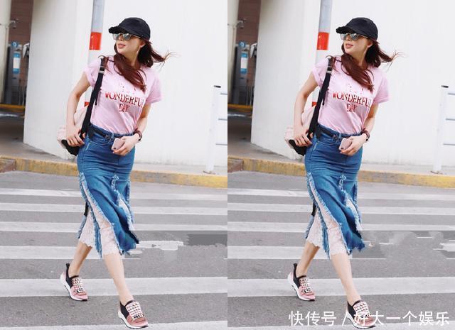 林志玲这条鱼尾裙厉害！开四条叉可真时髦，网友：没她身材就别穿