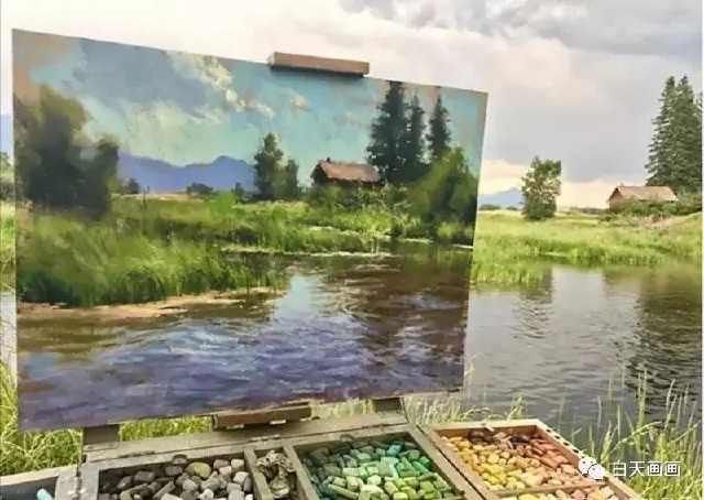 白天画画，画家笔下的无缝衔接，场景还原毫无违和感