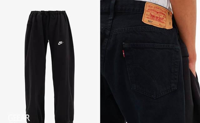  [反面]反面Nike绒裤反面Levis牛仔裤子，难道说是协作联名鞋款？