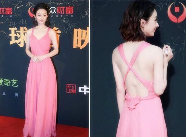 同样是穿小粉裙：赵丽颖廉价，关晓彤找不到腰，杨幂肚子隆起了？