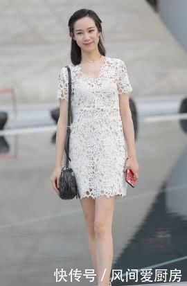 气质■白色V领连衣裙,甜美可人,尽显气质女孩的满满少女心