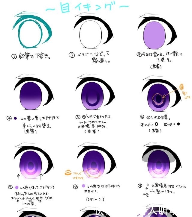  [参考]二次元人物眼睛怎么画？二次元人物眼睛绘画教程参考！