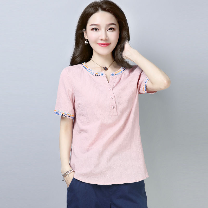 爱花钱媳妇真好看，出门在家穿这棉麻衫，的确好看极了