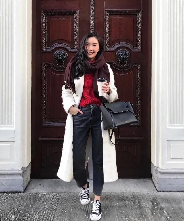 运动鞋■腿粗身高158cm，却靠穿搭增高10cm+！轻熟风的样板教材来了！，史上最省钱亚裔博主