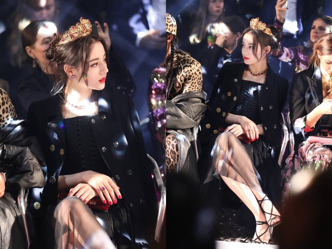 迪丽热巴头戴皇冠太惊艳了，看到侧颜我呆了，网友:盛世美颜!