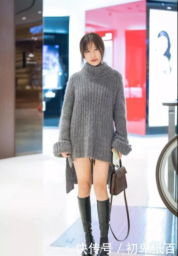  热裤■街拍：一条热裤，一件白体恤，凸显美女高挑身材