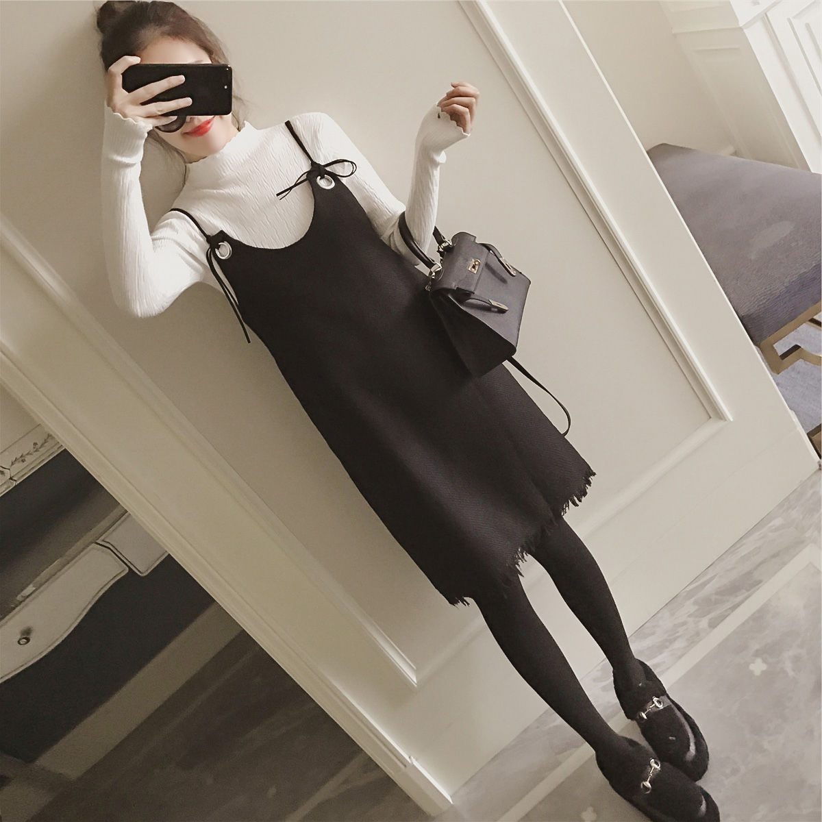 小个子短腿女生,清新娇俏小香风套装,视觉挑高足有10公分