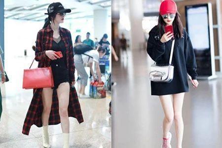 景甜穿运动包臀裙露出半截安全裤，这时尚真的有点难懂！