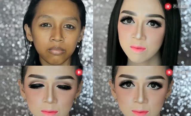 黑妹子化妆涂抹了一斤粉，秒变“芭比娃娃”，网友：真正的刷墙