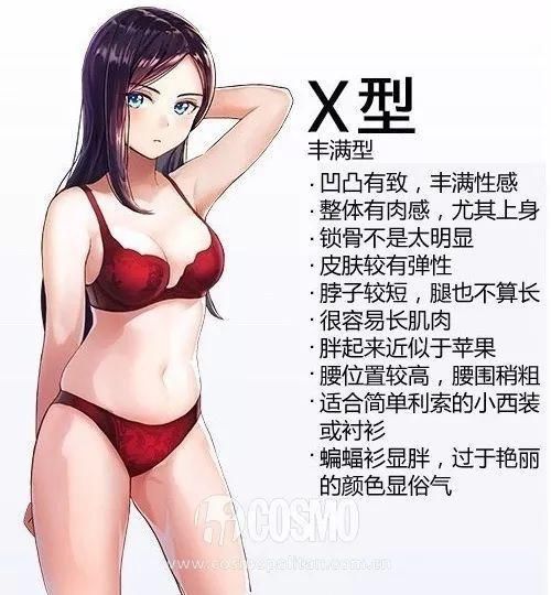日本总结出A、X、O、I四大身材，你是哪一种？