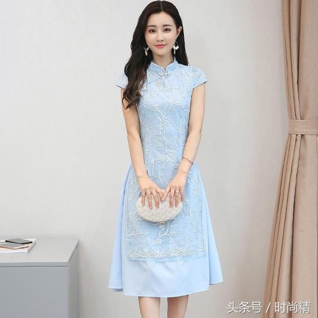 窈窕身姿，玲珑曲线，旗袍连衣裙穿出女人的万种风情