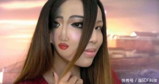 女子独特化妆技术，一张脸上出现两幅面孔，样貌逼真，惊艳旁人