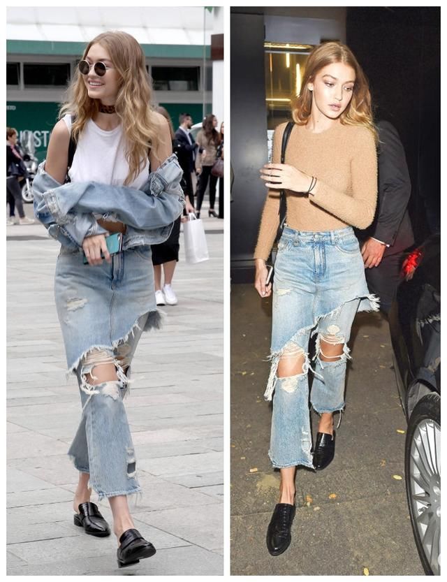 牛仔裤也有假两件？赵薇金晨让你分不清长短都不及谭维维的抢眼