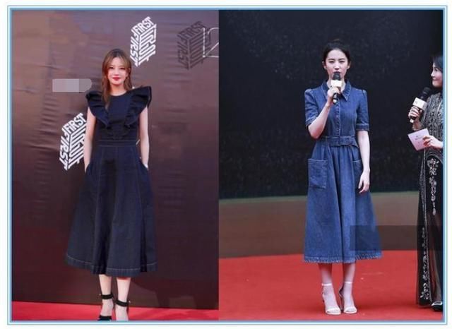 赵薇够狠！42岁穿牛仔裙堪比18岁小姑娘，连刘亦菲都成她手下败将