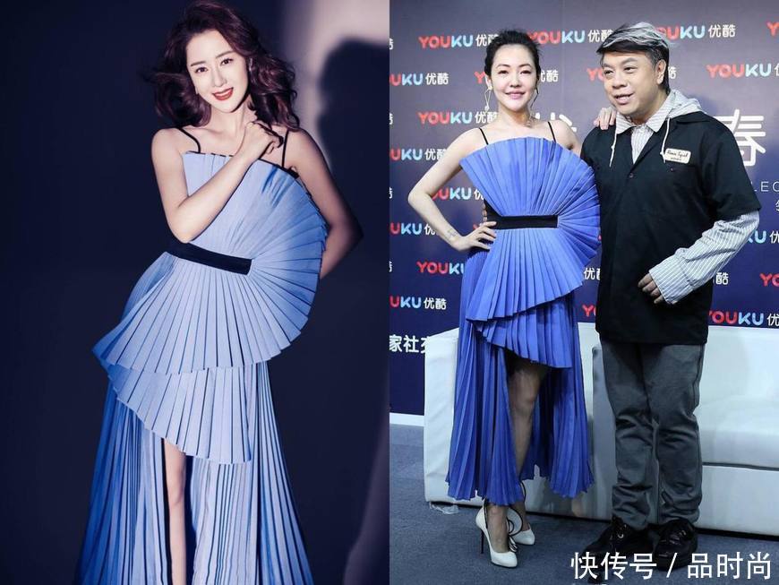 当陶虹与娄艺潇同穿两万块的扇子裙，网友：时尚果然跟年龄无关
