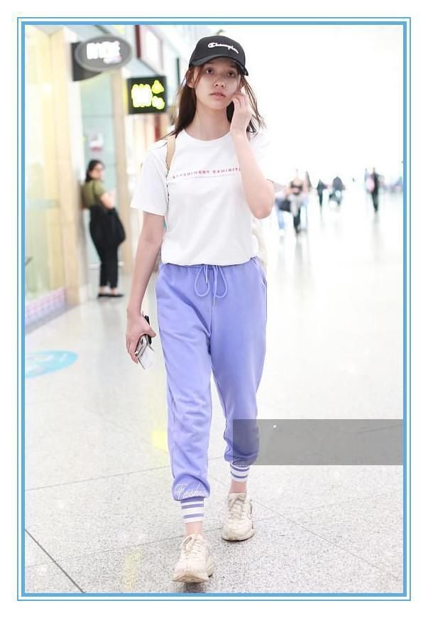 没杜鹃的气质真别穿束脚运动裤，否则像林允一样穿成睡裤就尴尬了