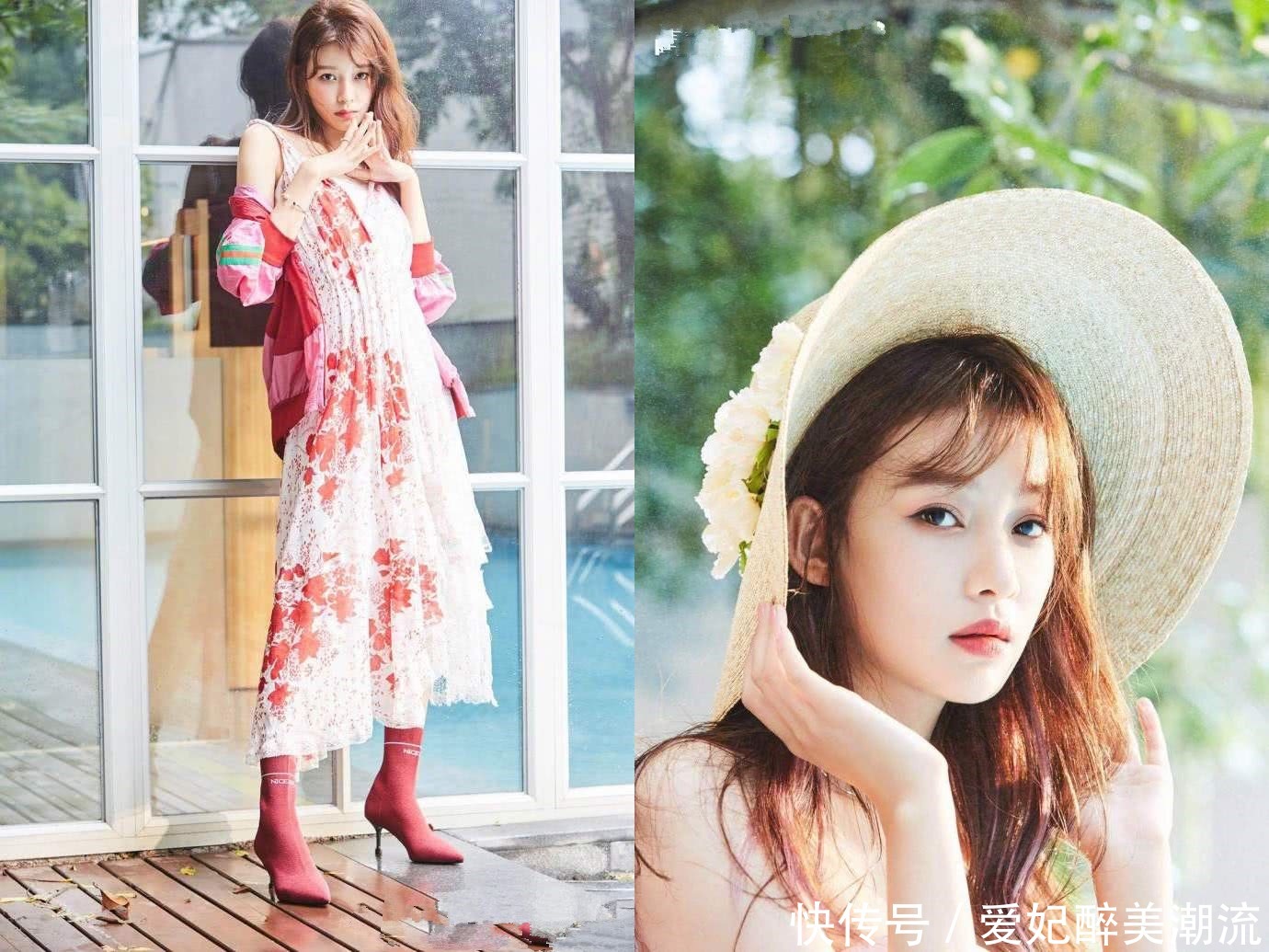 孙怡台下看秀都不安分，扯裙的瞬间好尴尬！好歹也拿块布盖一盖吧