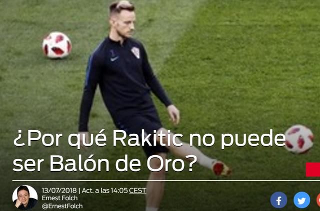 同样顶级中场,莫德里奇有人捧!而他则无!外媒: