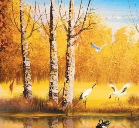 这些画就像诗里描述的那样，美轮美奂