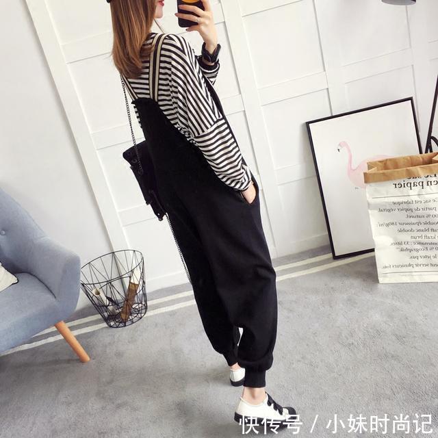 #随时#腿长不够穿搭来凑,减龄又甜美的背带裤,随时让你萌化
