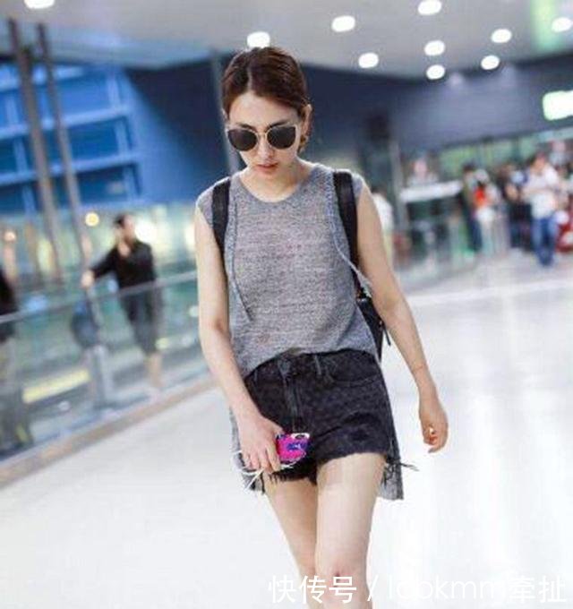 马苏真会玩！短裤短得只剩一个“三角形”，网友大腿根都快露了