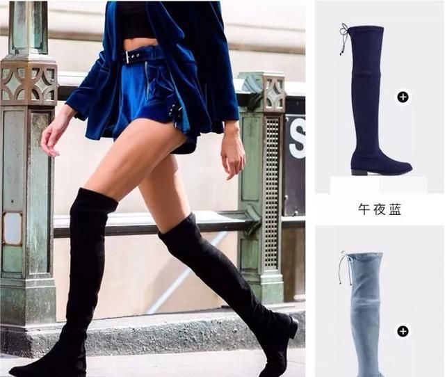  『拉链设计』过膝靴:你以为过膝靴怎么穿都会显腿长吗?那你就错了!