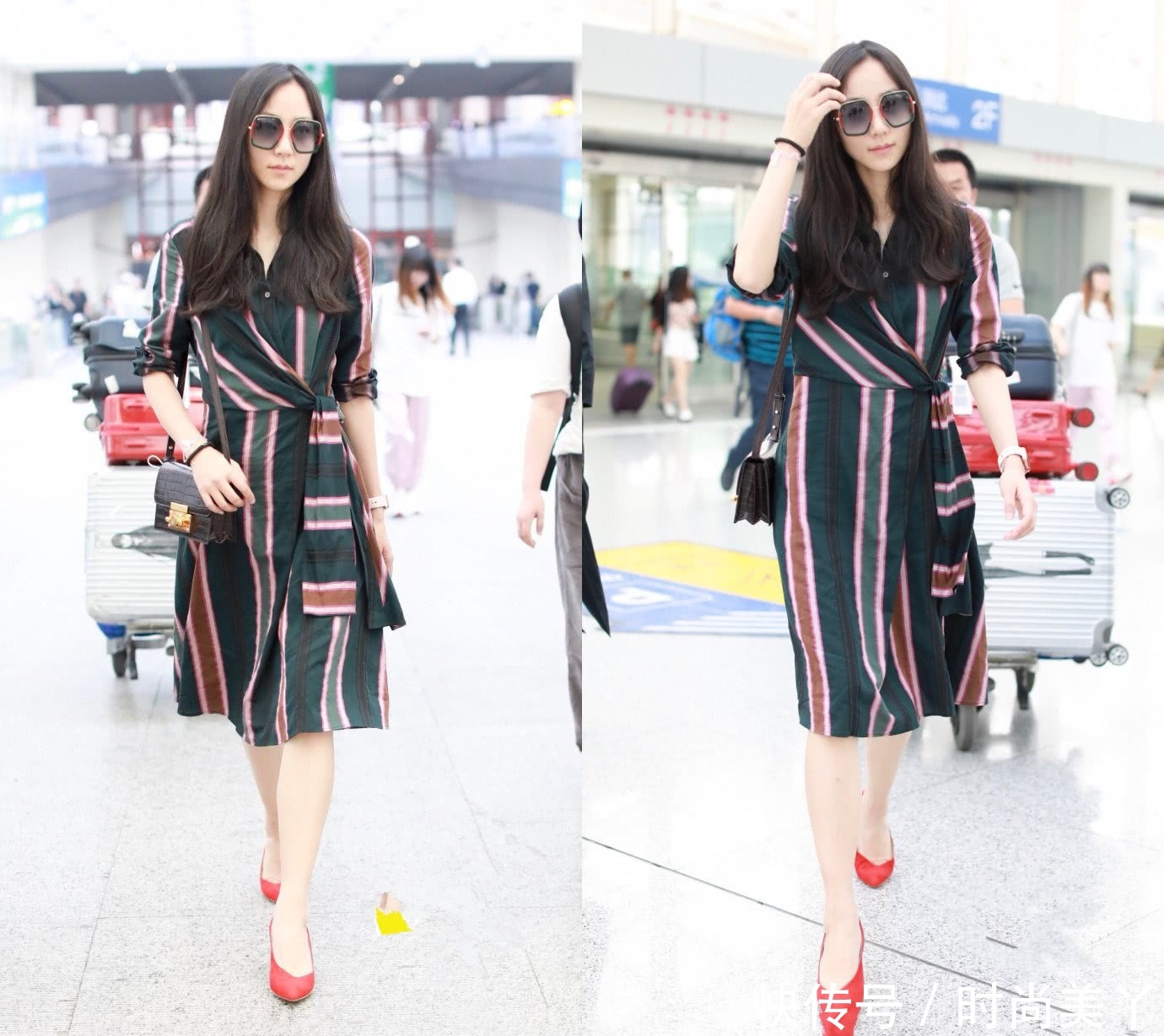 韩雪再次惊艳众人！连衣裙就靠在腰上打结固定住，网友：会玩！