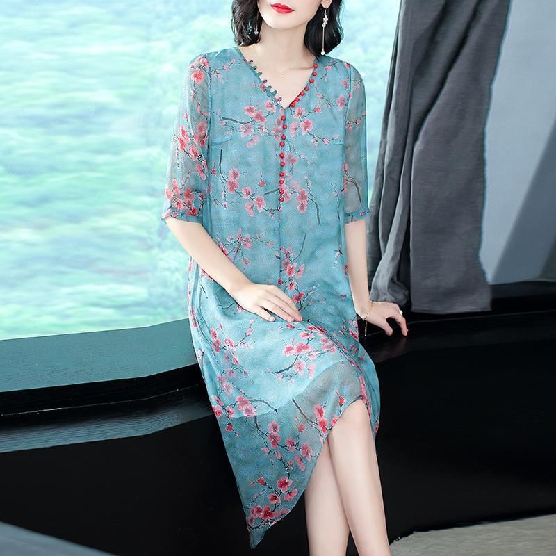 有一种中国风“水墨裙”,特适合6070后女人穿,大方高雅超美嫩