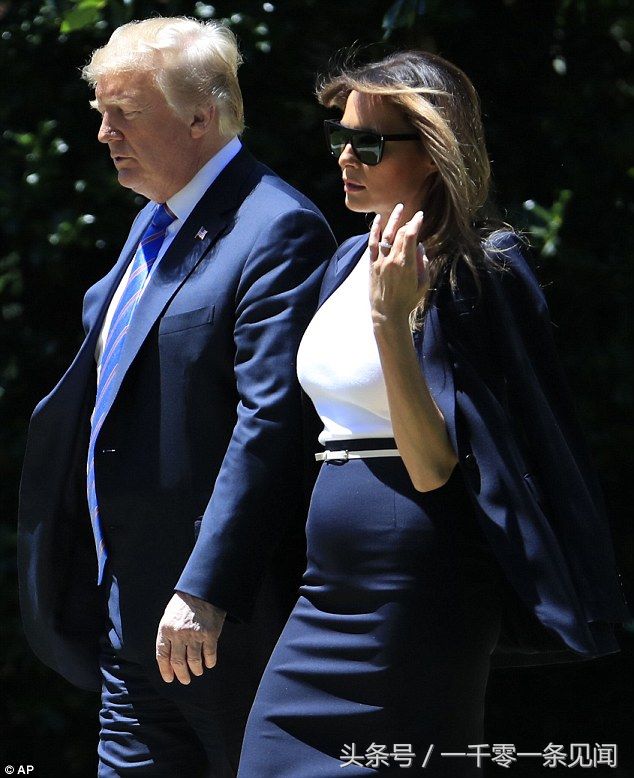 48岁第一夫人身穿黑色西装，秀出美好身材，与72岁特朗普有点搭