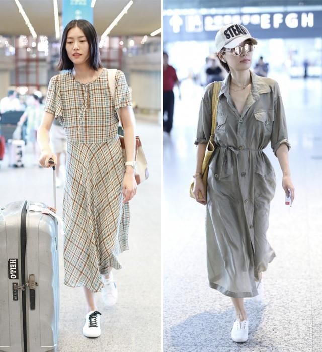 唐嫣穿土系配色活力十足，李小冉温柔，景甜却搭的清爽又减龄