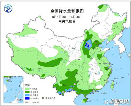 华北四川盆地等地有较强降水