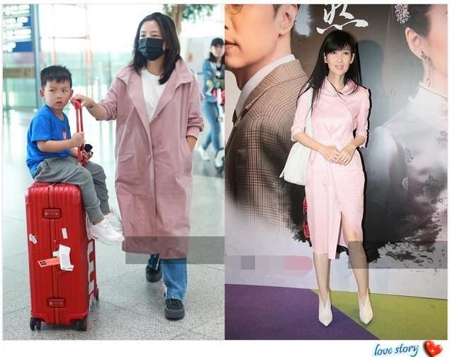 当32岁何洁穿粉色衬衫裙撞上50岁周慧敏，网友：二人互换了年龄？