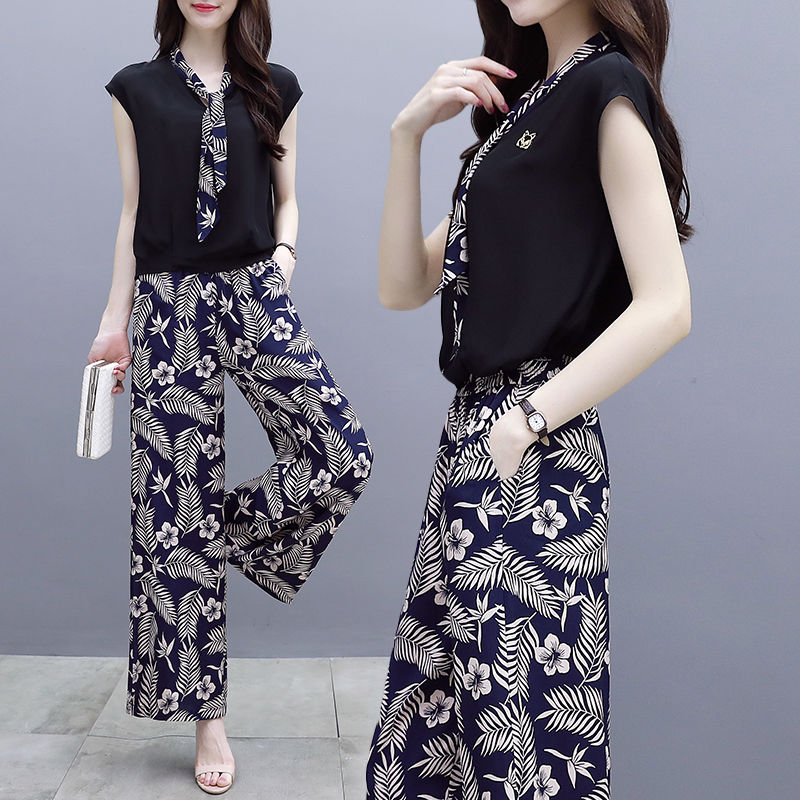 再穷也要买的阔腿裤套装，夏天穿凉快又好看，美得让你不情愿脱下