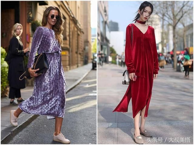 微凉的秋天，三款长袖连衣裙，时髦又有女人味