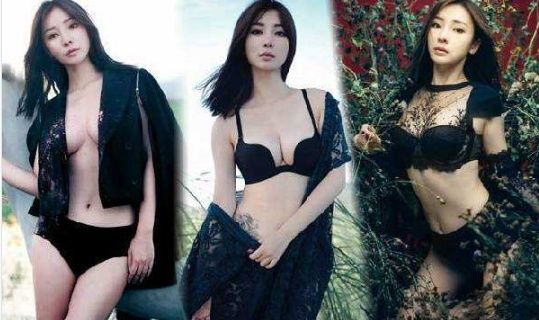 柳岩和童菲同是拍男人装，童菲比柳岩大胆多了，时尚片拍成科幻片