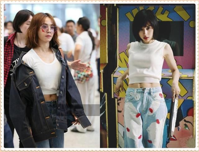 当84斤蔡依林与80斤王子文同穿露脐装，网友：再也不敢节食减肥了