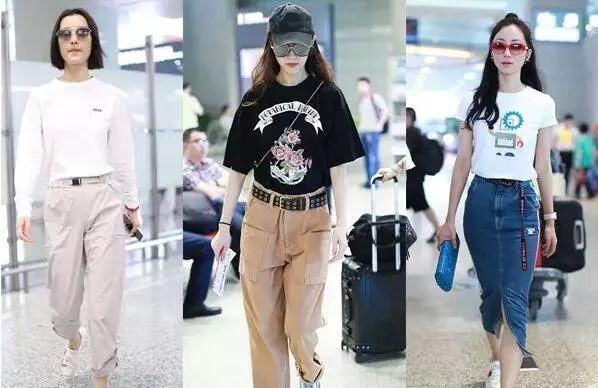 同是机场私服装，唐嫣宋茜长裤像拖地，韩雪佟丽娅短裙似走红毯