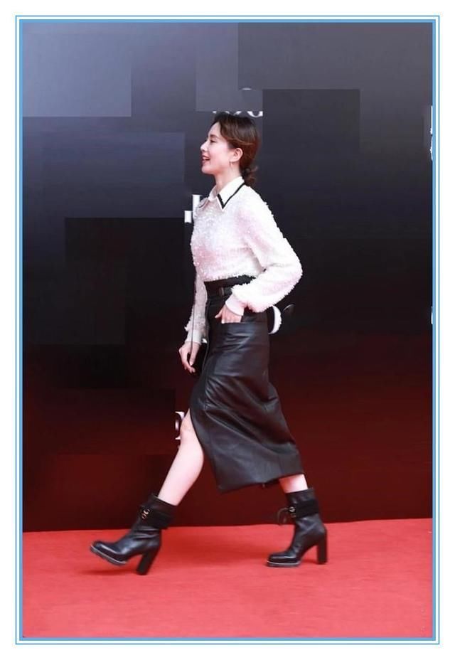 96斤刘诗诗穿皮裙竟输给100斤马思纯？可见露腿是有多么的重要！